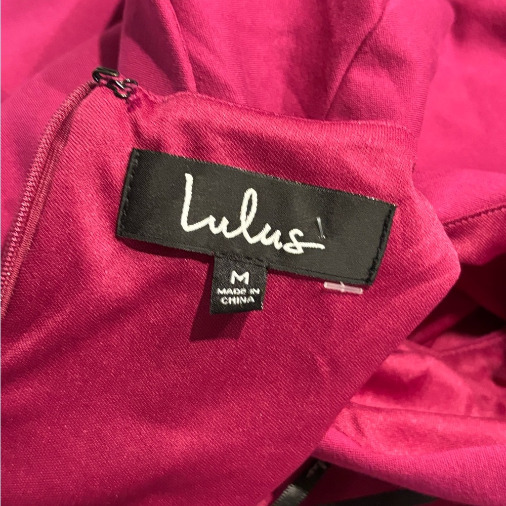 Lulus Here and Vow Magenta Sleeveless Ruffled Bodycon
Dress Medium - Picture 8 of 9